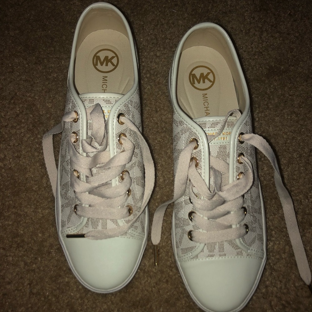 Never worn Michael Kors White Sneakers